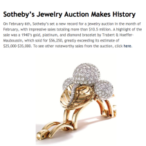 Sotheby’s Jewelry Auction Makes History